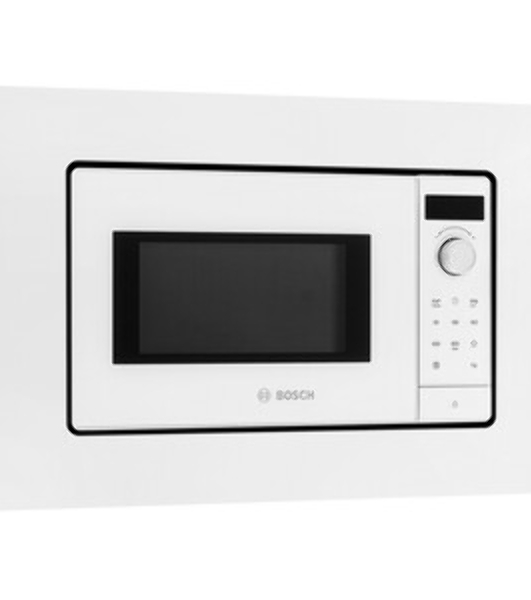 Встраиваемая микроволновая печь Bosch BFL623MW3 Serie 2, белый, 20 л, 800 Вт, переключатели - поворотный механизм/сенсор