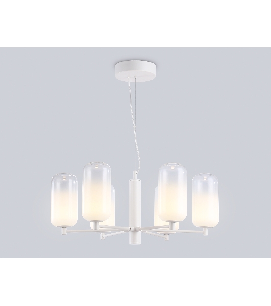 Подвесной светодиодный светильник Ambrella light LH11107/6 WH/FR белый/белый матовый 24W 3000K D630*280