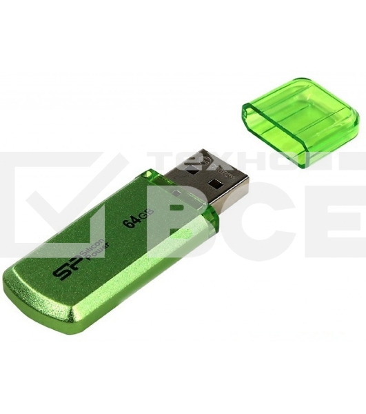 Флеш диск Silicon Power 64Gb Helios 101 SP064GBUF2101V1N USB2.0 зеленый