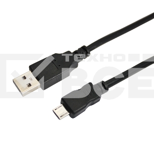 Кабель USB (шт. micro USB - шт. USB A) 1.8 метра, черный Rexant