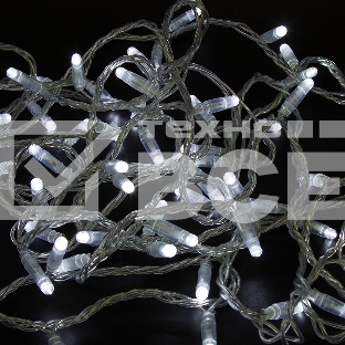 Гирлянда «Нить» 10 м, 200 LED, прозрачный ПВХ, цвет свечения белый с эффектом мерцания (каждый 5-й) NEON-NIGHT
