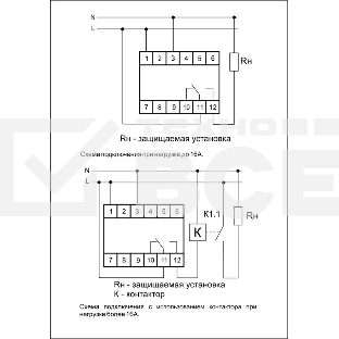 Реле напряжения CP-710 (однофазный; контроль верхнего и нижнего значений напряжения; монтаж на DIN-рейке 35мм; 230В 10А 1P IP20) F&F EA04.009.001