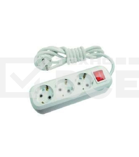 Удлинитель 3х2м с заземл. с выкл.16А IP20 Makel MGP212