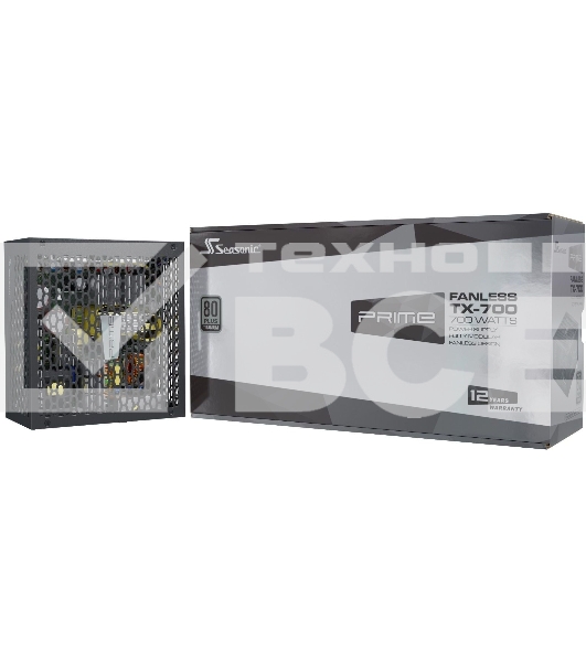 Блок питания Seasonic ATX 700W PRIME Fanless TX-700 80 PLUS titanium 24+2x(4+4) pin APFC 10xSATA Cab Manag RTL