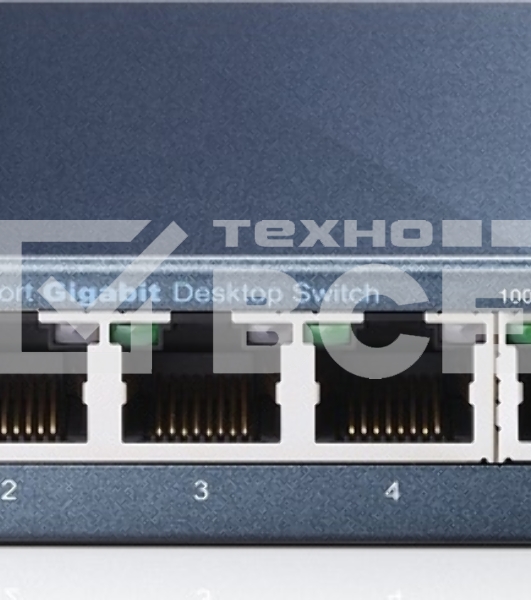 Коммутатор TP-Link SOHO TL-SG105 5-port Desktop Gigabit Switch, 5 10/100/1000M RJ45 ports, metal case