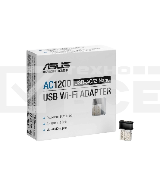 Адаптер ASUS WiFi Adapter USB-AC53 Nano