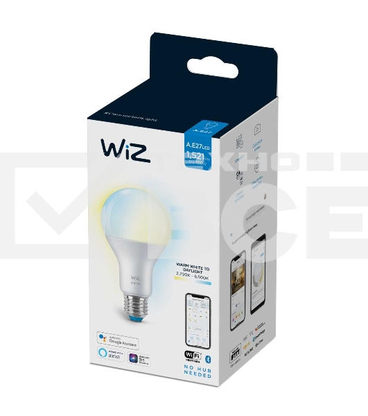 Лампа светодиодная WiZ Wi-Fi BLE100WA67E27927-65TW1PF/6
