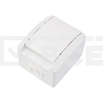 Розетка одноместная INDUSTRIAL IP54 с заземлением, о/у, белая KRANZ, фото2