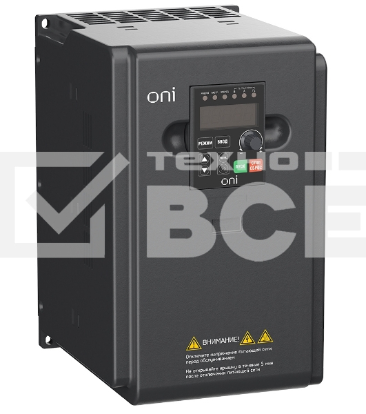 Преобразователь частоты A150 380В 3ф 5.5кВт 13А встроенный торм. модуль ONI A150-33-55NT