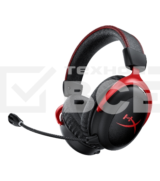 Наушники с микрофоном HyperX Cloud II черный/красный 1м мониторные оголовье (4P5M0AA)