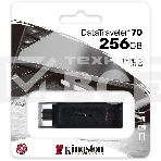 Флеш диск Kingston 256Gb DataTraveler 70 DT70/256GB USB Type-C 3.2 черный, фото 1