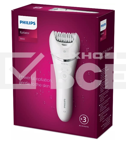 Эпилятор Philips 2 скорости, широкая головка, Wet&Dry, беспроводной