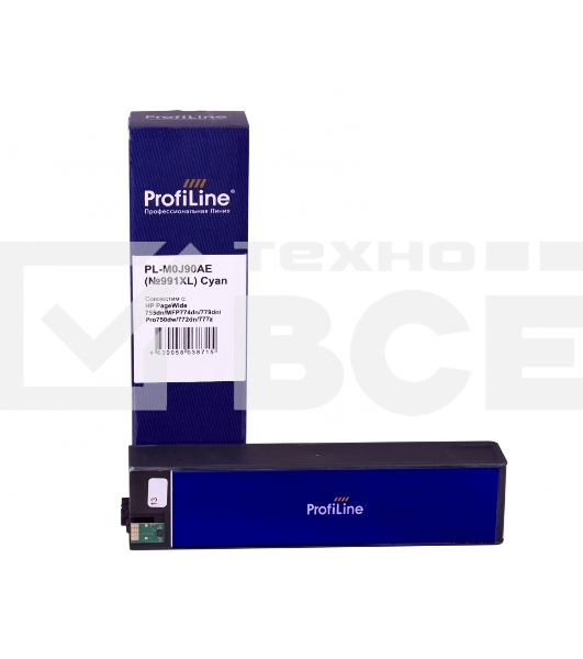 Струйный картридж PL-M0J90AE (№991XL) для принтеров HP PageWide 755dn/MFP774dn/779dn/Pro750dw/772dn/777z с чернилами Cyan ProfiLine