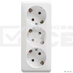 Тройная розетка Schneider Electric ЭТЮД O/У с заземлением без шторок 16А 250B, БЕЛЫЙ, Россия, фото2
