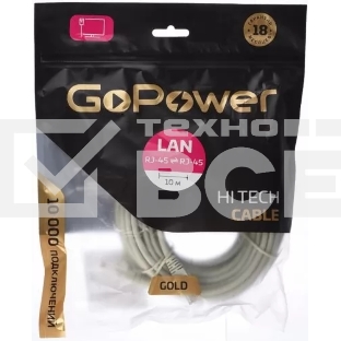 Кабель GOPOWER PATCH RJ-45(M)-RJ-45(M) 00-00027476 10.0M