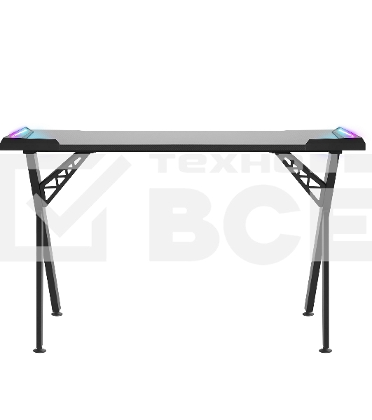 Стол игровой Defender Gamer RGB,подвес круж+гарн.,черн,120