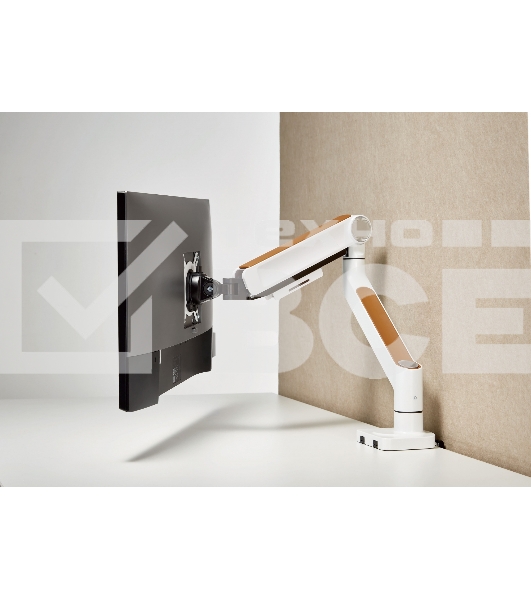 Кронштейн для мониторов Ultramounts UM732W белый/коричневый 17'-32' макс.8кг крепление к столешнице поворот и наклон