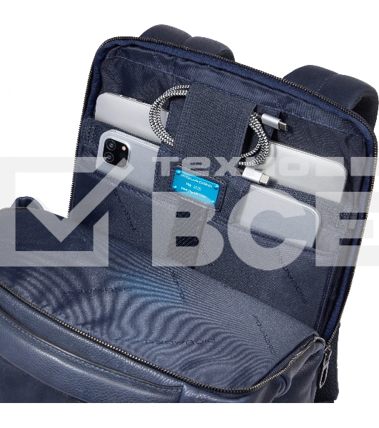 Рюкзак мужской Piquadro Cronus CA6689S134/BLU синий кожа