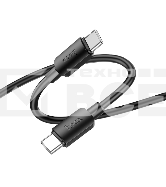 Кабель USB2.0 Hoco Type-C/Type-C, 3A, 60Вт, X96, 1м, черный, коробка