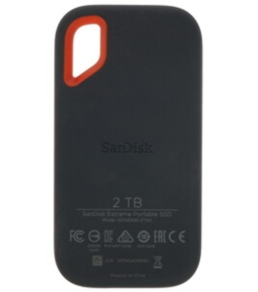 Внешний SSD SanDisk Extreme, 2TB, USB 3.2 Gen 2 Type-C, R/W 1050/1000, серый