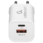 Сетевое зарядное устройство Cablexpert MP3A-PC-42, 30Вт, быстрая зарядка QC3.0/PD, 2 порта: USB и Type-C, белый, пакет, фото7