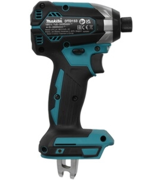 Дрель-шуруповерт Makita DTD153ZJ, 18 В, 0 Ач, 170 Нм, бесщеточный, ударный