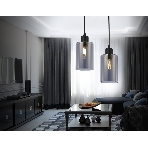Светильник Ambrella light TR3695 BK/SM черный/дымчатый E27 max 40W D100*1000, фото2