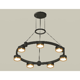 Светильник Ambrella light XR92051502/7 SBK/PYG черный песок/золото желтое полированное GX53 (A9205, C9238, N8124)