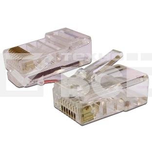 Коннектор RJ45 UTP 8P8C, универсальный, cat.6, 100 шт.