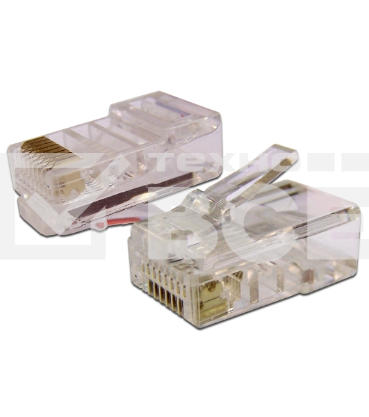 Коннектор RJ45 UTP 8P8C, универсальный, cat.6, 100 шт.