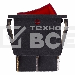 Выключатель клавишный 250V 15А (6с) ON-OFF красный с подсветкой ДВОЙНОЙ Rexant, фото4