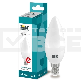 Лампа Iek LLE-C35-5-230-40-E14 светодиодная ECO C35 свеча 5Вт 230В 4000К E14 IEK