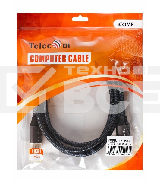 Кабель соединительный DP-DP 1.4V 8K@60Hz  2м, Telecom Pro <TCG750-2M>