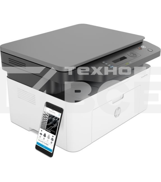 МФУ лазерный HP Laser 135w (4ZB83A), A4, ч/б, печ. до 20 стр/мин., скан. до 20 стр/мин., 1200 x 1200 dpi (печать) 600x600dpi (скан.), USB, Wi-Fi, Air Print, Mopria
