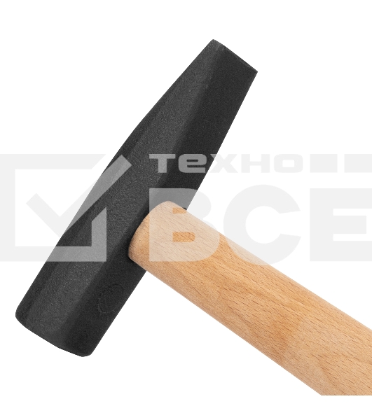 Молоток Сибртех 10211 слесарный, 200 г, квадратный боек, деревянная рукоятка