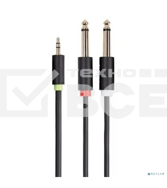 Кабель-адаптер 3.5ST(M)/2X6.35 ST(M), 3м, Telecom PRO <TAV6168-3M>