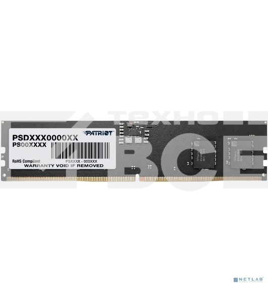 Оперативная память Patriot Signature, DDR5, 16GB (1x16 GB), 5600 MHz, CL46