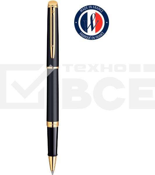 Ручка роллер Waterman Hemisphere (CWS0920750) Matte Black GT F черн. черн. подар.кор.