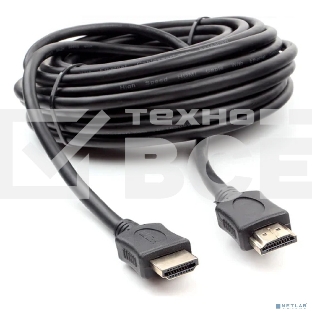 Кабель HDMI Cablexpert CC-HDMI4L-10M, 10м, v2.0, 19M/19M, серия Light, черный, позол.разъемы, экран, пакет
