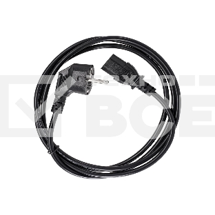 Кабель компьютер - розетка 220V EU (угловой) 3GX0,5mm2, 1,8m, медь, Telecom