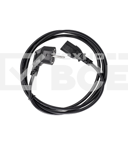 Кабель компьютер - розетка 220V EU (угловой) 3GX0,5mm2, 1,8m, медь, Telecom