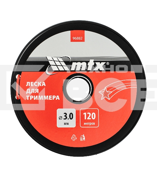 Леска для триммера звезда 3,0 мм х 120 м, на катушке MTX