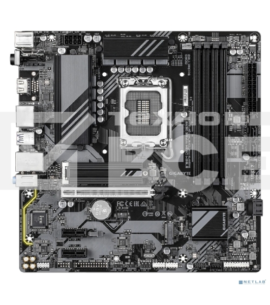 Материнская плата Gigabyte B760M DS3H WIFI6E GEN5, LGA1700, Intel B760, 4xDDR5, 4xSATA, 2xM.2, 1xPCIe 5.0 x16, 2xPCIe 4.0 x1, 1xHDMI, 2xDP, 1x2.5Gb LAN, Wi-Fi 6E, Bluetooth 5.3, 1xUSB-C 10Gbps, 3xUSB-A 5Gbps, 2xUSB-A 2.0, 3x3.5 мм, 7.1, mATX