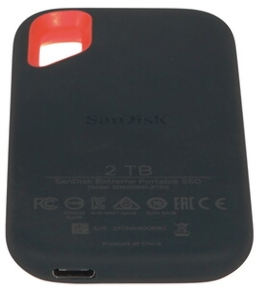 Внешний SSD SanDisk Extreme, 2TB, USB 3.2 Gen 2 Type-C, R/W 1050/1000, серый