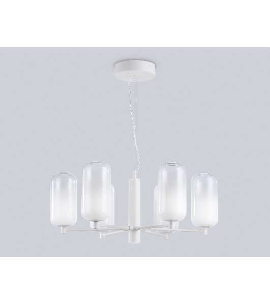 Подвесной светодиодный светильник Ambrella light LH11107/6 WH/FR белый/белый матовый 24W 3000K D630*280