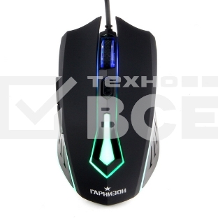 Мышь проводная Гарнизон GM-700G черный, 1600 dpi, USB, кнопки - 6