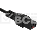 Шнур питания с блокировкой C13-Schuko прямая, 3х0.75, 220В, 10А, черный, 3 метра, фото 1