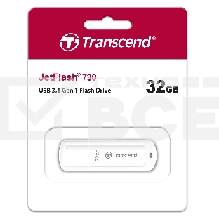 Флеш диск Transcend 32Gb Jetflash 730 TS32GJF730 USB3.0 белый
