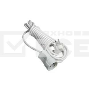 Удлинитель MAKEL 10007 1 гн 3 м б/з бел.