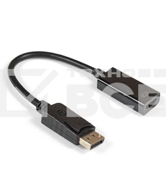 Кабель-переходник Exegate EX284921RUS  DisplayPort-HDMI ExeGate EX-DPM-HDMIF-0.15 (20M/19F, 0,15м)